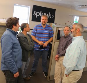 The Splunk team chats.