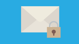 Envelope icon and lock