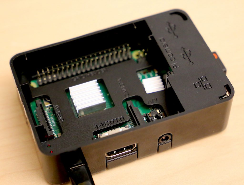 closeup of a Raspberry Pi computer