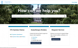 screenshot of ServiceNow support portal