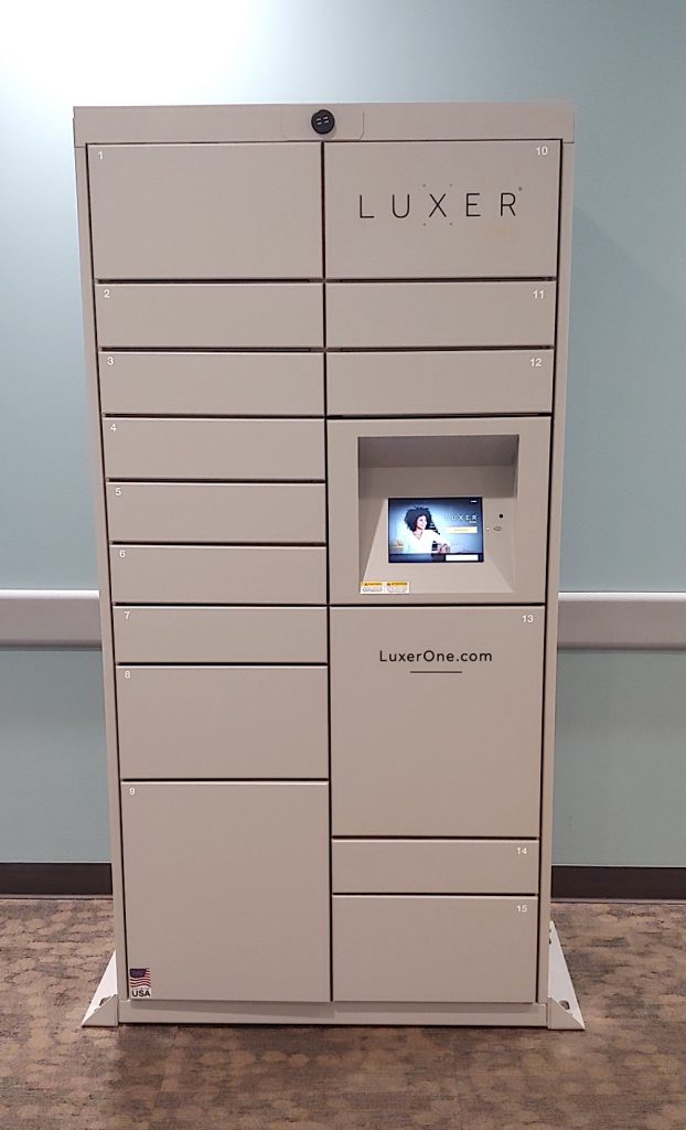 Luxer Lockers unit with 15 compartments